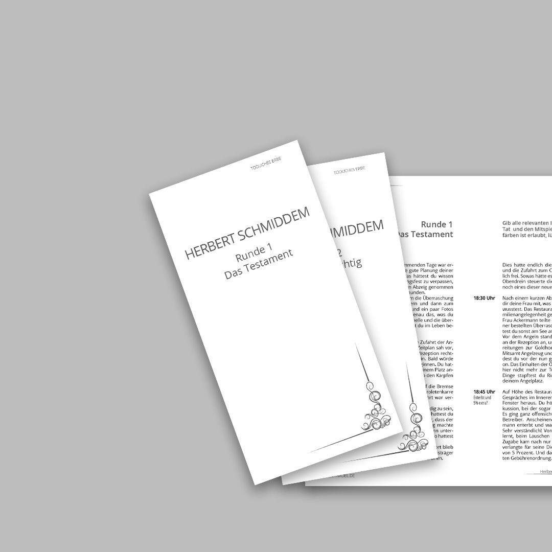 Krimidinner Hinweise Runde 1 - 3