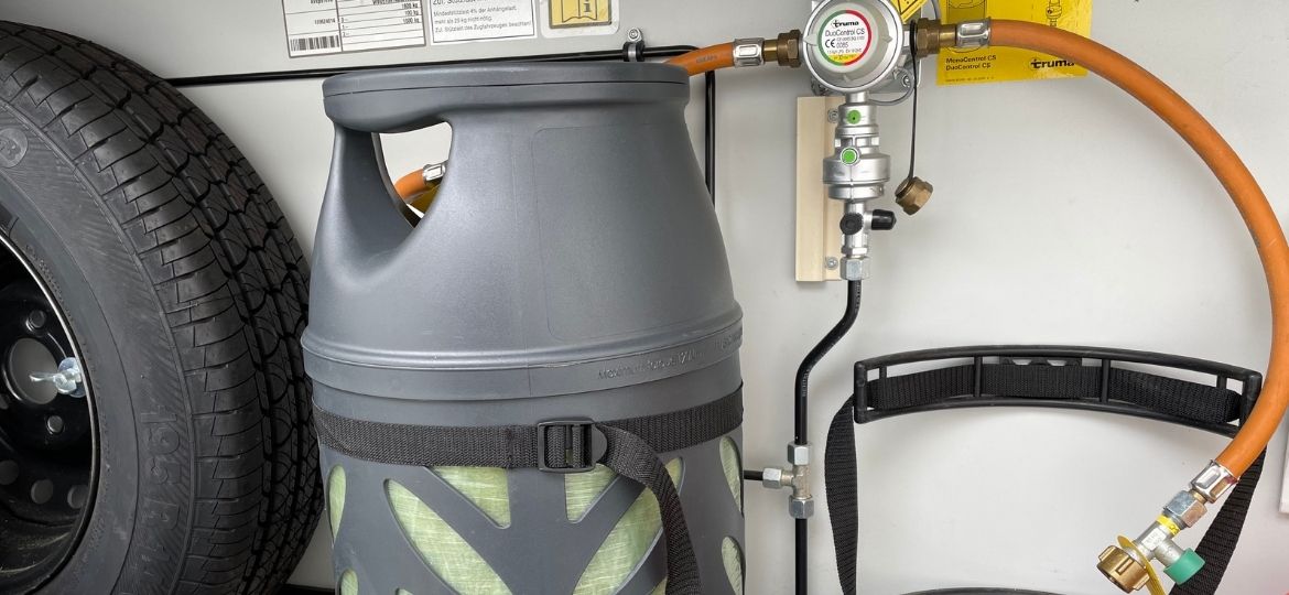 Komposit Tankflasche, LPG Gasflasche im Camper, Van & Wohnmobil